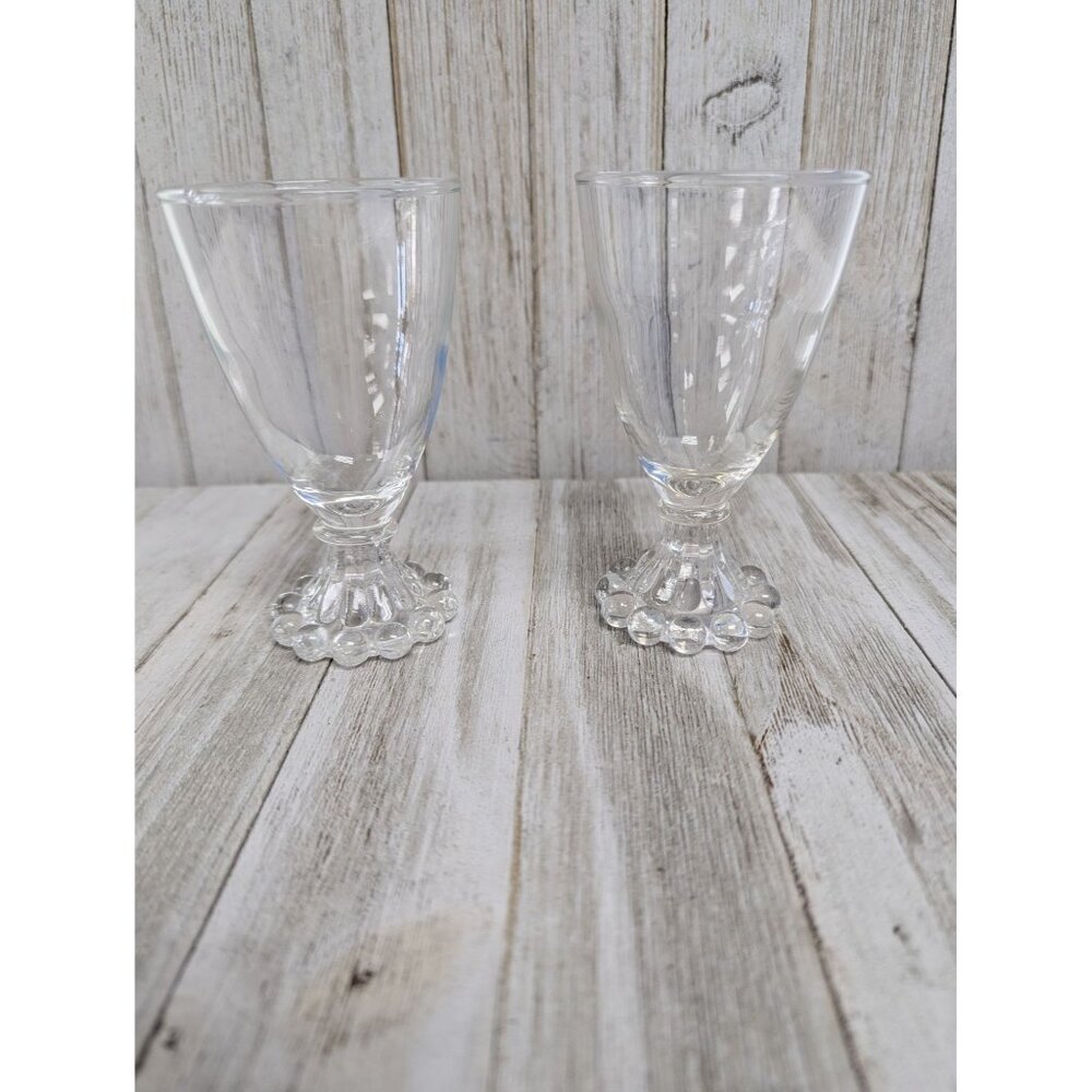 Vintage Anchor Hocking Boopie 4 1/2" Juice Cordial Cocktail Glasses Set Of 2
